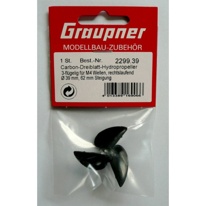 Graupner 39mm 3-Blatt Carbonprop für M4