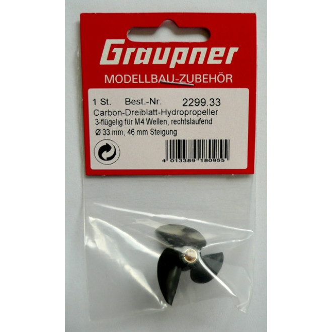 Graupner 33mm 3-Blatt Carbonprop für M4