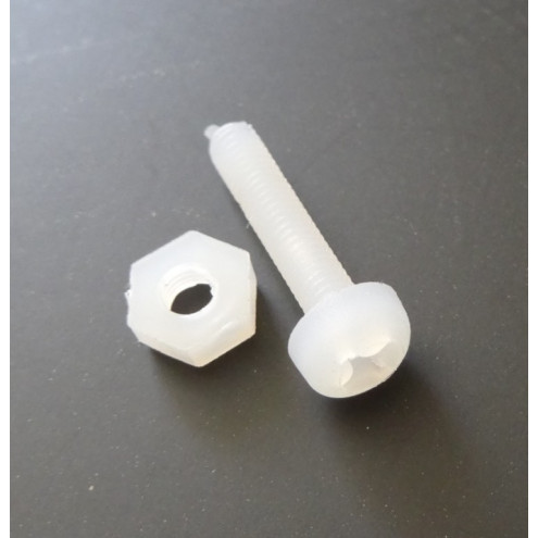 Nylonschraube und Mutter M3